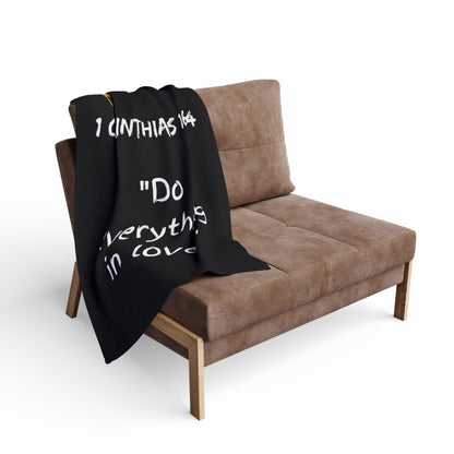 1 Corinthians 16:14 Fleece Blanket